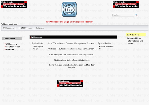 Mit Typo3 Ehlertronic Flex Ihre individuell gestaltete Web-Seite